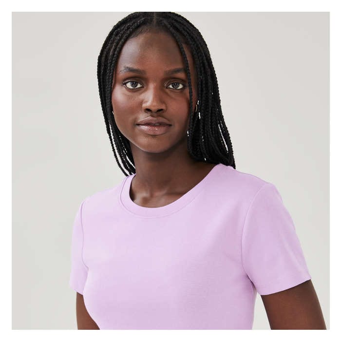 Women's Essential Organic Cotton Crew Neck T-Shirt - Light Purple